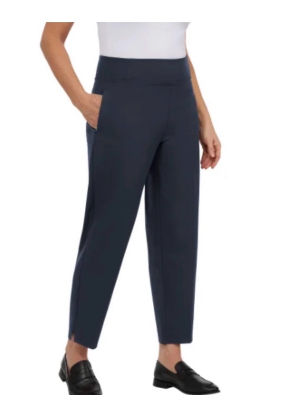 Kirkland signature women’s ankle pants navy blue size medium new